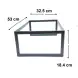 #AG530-184; Tray metal stand 53x32.5x18.4cm