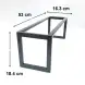 #AG530-184H; Metal frame rect.53x16.3x18.4cm #BK #AG530-184H; Metal frame rect.53x16.3x18.4cm #BK