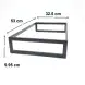 #AG530-99; Tray metal stand 53x32.5x9.95cm