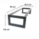 #AG530-99H; Metal frame rect.53x16.3x9.9cm #BK #AG530-99H; Metal frame rect.53x16.3x9.9cm #BK