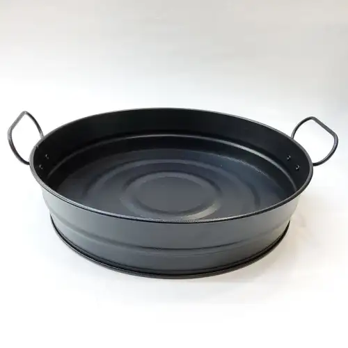 #B259-BK; Metal bucket 22x5cm RD Black