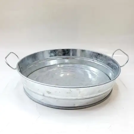 #B259-O; Metal bucket 22x5cm RD Vintage ..
