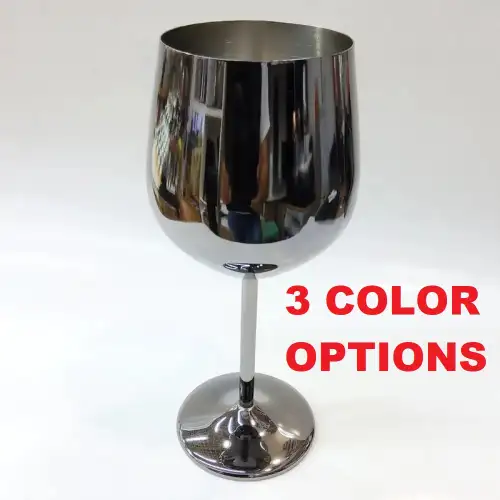 #BGRW500; Stainless steel wine glass 500ml