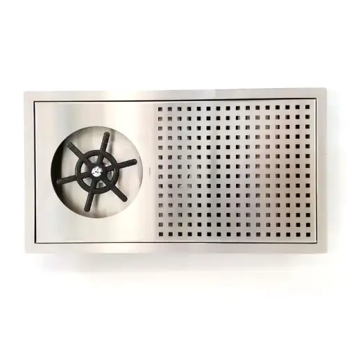 #BP3419; Stainless steel cup rinser 34x19cm