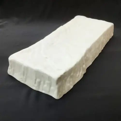 #BS1645-WT; Ceramic rock plate 13.5 inches