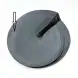 #BS1652-BK; Ceramic edge plate 8.75 inches