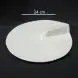 #BS1669-WT; Ceramic edge plate 9.75 inches