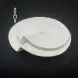 #BS1669-WT; Ceramic edge plate 9.75 inches