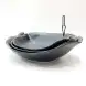 #BS1676-BK; Ceramic deep plate 6.5 inches