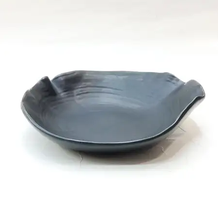 #BS1683-BK; Ceramic deep plate 7.5 inche..