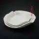 #BS1683-WT; Ceramic deep plate 7.5 inches