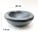 #BS1805-BK; Ceramic rock bowl 8 inches