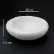 #BS1805-WT; Ceramic rock bowl 8 inches