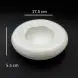 #BS1812-WT; Ceramic rock bowl 7 inches