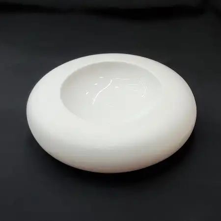 #BS1843-WT; Ceramic mushroom bowl 9 inch..