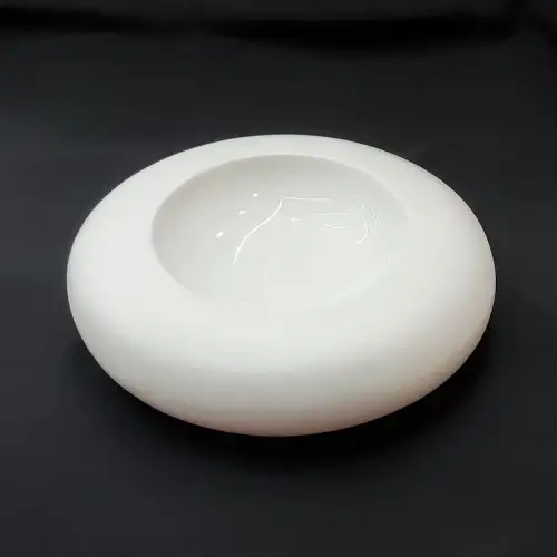 #BS1843-WT; Ceramic mushroom bowl 9 inches