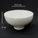 #BS1874-WT; Ceramic pedestal bowl 6 inches