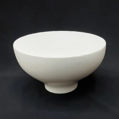 #BS1874-WT; Ceramic pedestal bowl 6 inches