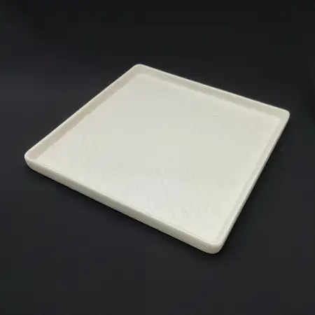 #BS1935-WT; Ceramic square plate 20cm..