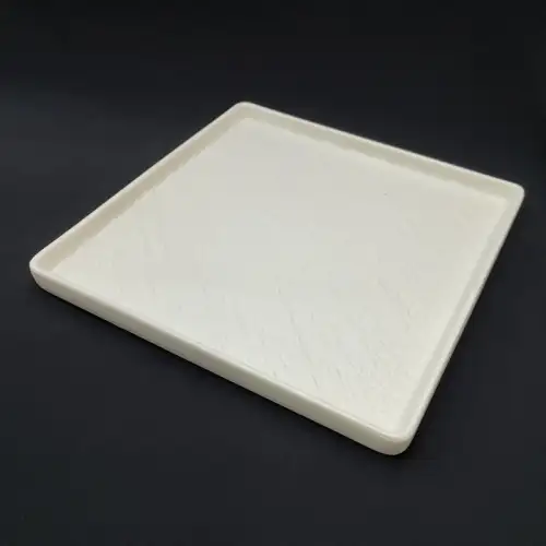 #BS1942-WT; Ceramic square plate 25cm