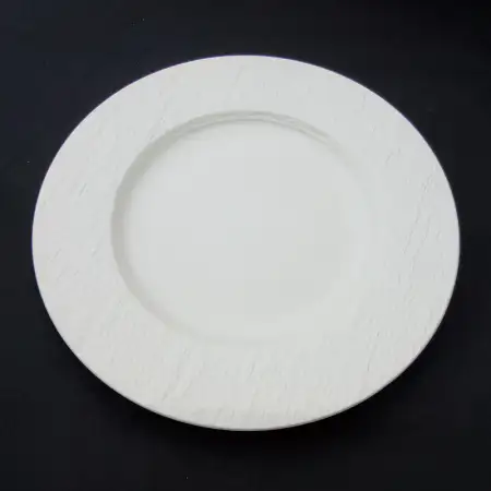 #BS1959-WT; Ceramic round plate 27cm..