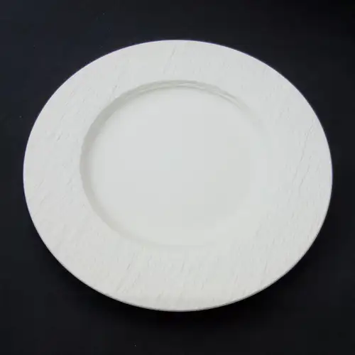 #BS1959-WT; Ceramic round plate 27cm