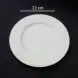 #BS1966-WT; Ceramic round plate 22cm