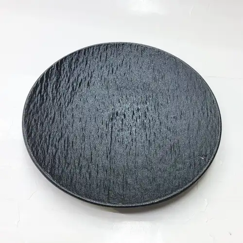 #BS5002-BK; Ceramic round plate 16cm