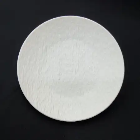 #BS5002-WT; Ceramic round plate 16cm..