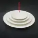 #BS5002-WT; Ceramic round plate 16cm