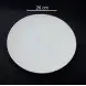 #BS5026-WT; Ceramic round plate 26cm