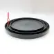 #BS5064-BK; Ceramic flat round plate 27cm