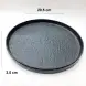 #BS5071-BK; Ceramic flat round plate 30cm