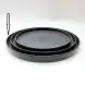 #BS5071-BK; Ceramic flat round plate 30cm