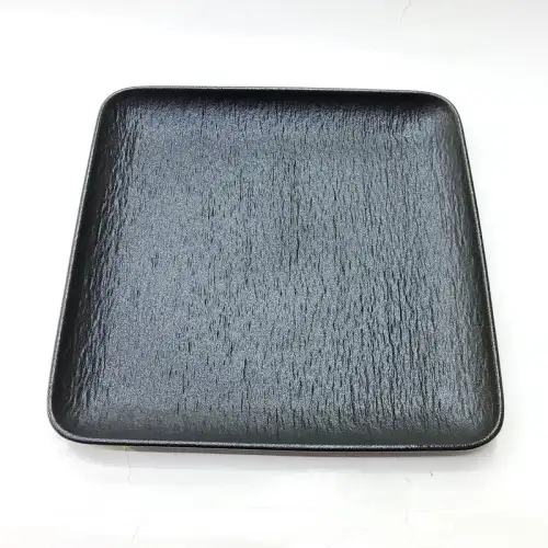 #BS5163-BK; Ceramic 23cm square plate