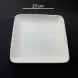 #BS5163-WT; Ceramic 23cm square plate