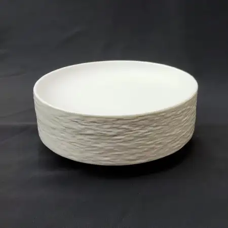 #BS5200-WT; Ceramic cylinder plate 15cm..