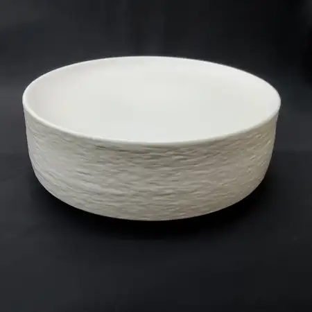 #BS5217-WT; Ceramic cylinder plate 23cm..