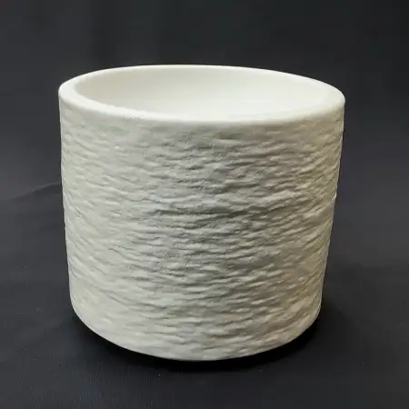 #BS5224-WT; Ceramic cylinder plate 9cm..