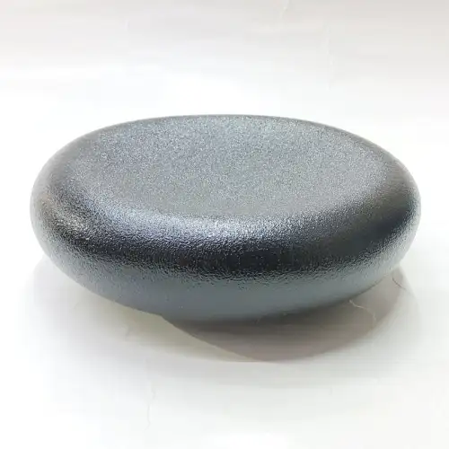 #BS5262-BK; Ceramic pebble shape bowl 6 inches