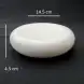 #BS5262-WT; Ceramic pebble shape bowl 6 inches