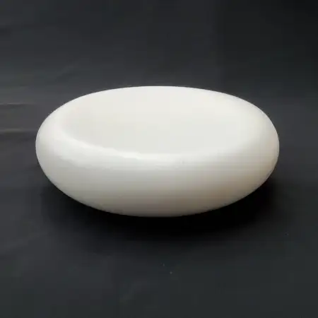 #BS5262-WT; Ceramic pebble shape bowl 6 ..