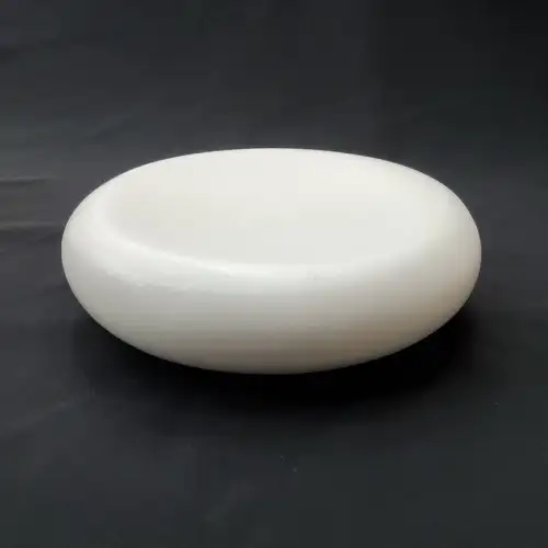 #BS5262-WT; Ceramic pebble shape bowl 6 inches