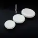 #BS5262-WT; Ceramic pebble shape bowl 6 inches