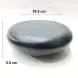 #BS5279-BK; Ceramic pebble shape bowl 7.25 inches
