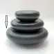 #BS5279-BK; Ceramic pebble shape bowl 7.25 inches