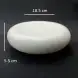#BS5279-WT; Ceramic pebble shape bowl 7.25"