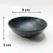 #BS5330-BK; Ceramic round plate 9cm