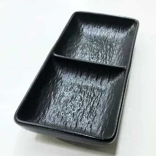 #BS5347-BK; Ceramic sauce dish 1x2