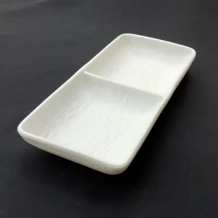 #BS5347-WT; Ceramic sauce dish 1x2..